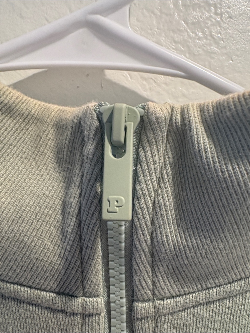 PINK Victoria's Secret Light Sage Green Half-Zip Pullover - Picture 3 of 5